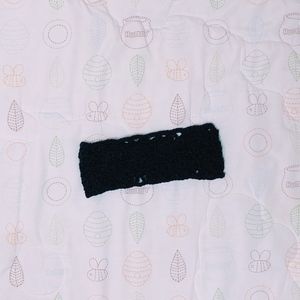 Crochet Tieback Headband in Black